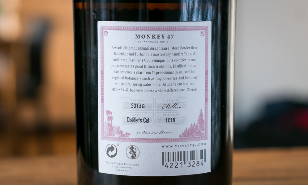Monkey 47 Distiller’s Cut 2014. Photo by Michael Sperling.
